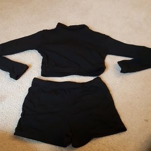 Crop top turtleneck (used for cheer) , nbloomers.